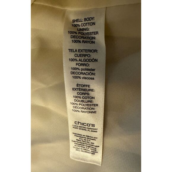 Chico's Beaded Sequined Fully Lined 3/4 Sleeve Jacket - Sz 3 (XL/16) - Picture 14 of 16